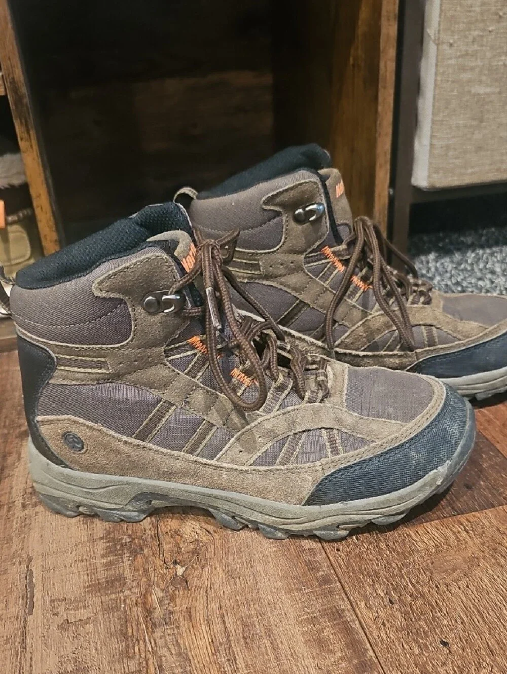 Northside Boys Youth Brown and Black Trail Hiking Boots